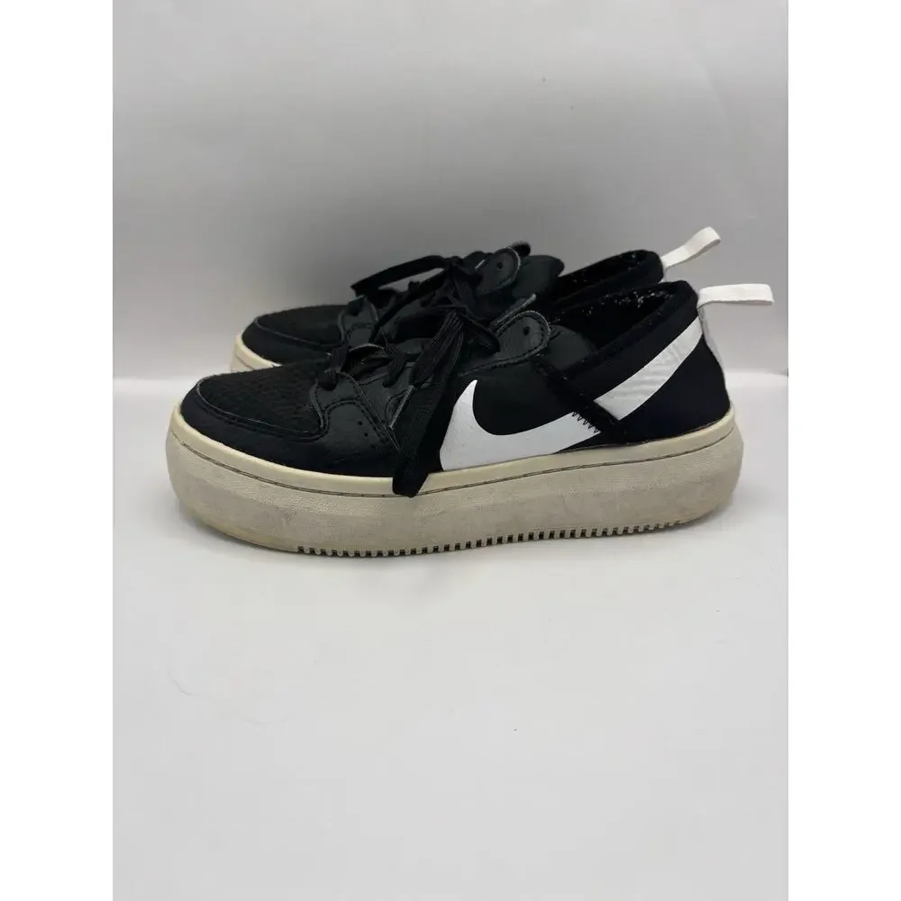 Nike Court Vision Alta TXT Black And White Sneakers Women Size 8